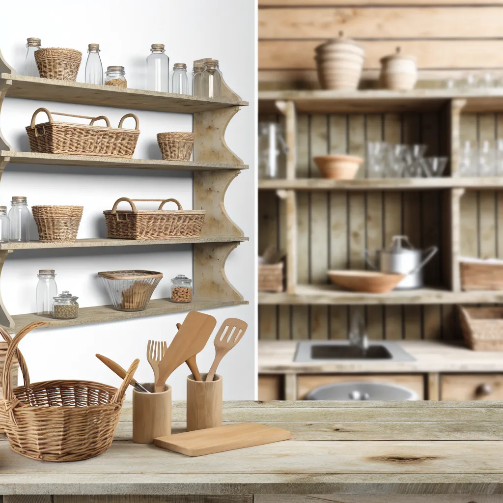 Easy cooking flow with open shelves