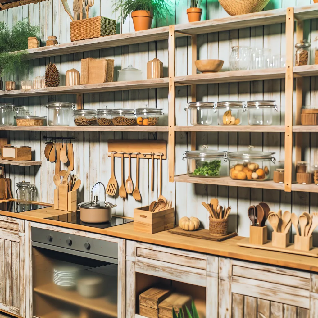 Eco-friendly rustic kitchen