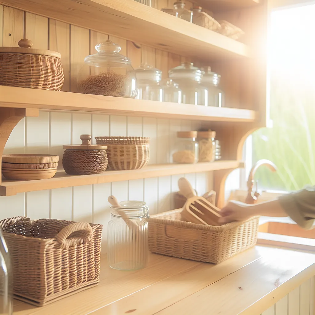 Fresh clean open shelves